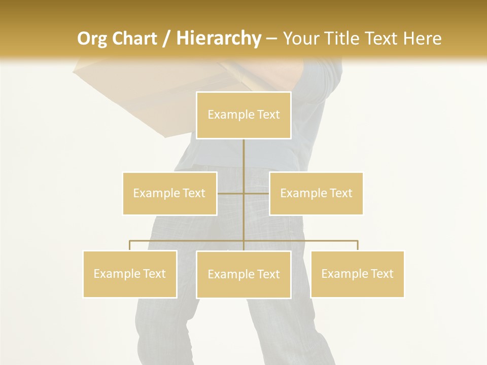 Tired Young Man Holding Cardboards. Looking At Camera. Gray Background, Whole Body PowerPoint Template