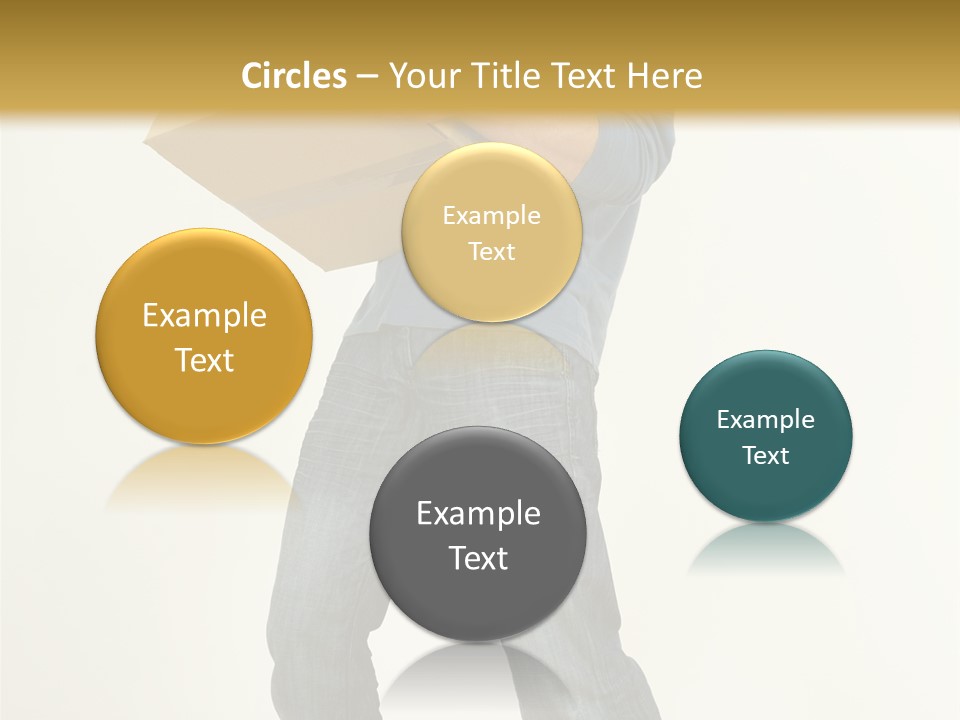 Tired Young Man Holding Cardboards. Looking At Camera. Gray Background, Whole Body PowerPoint Template