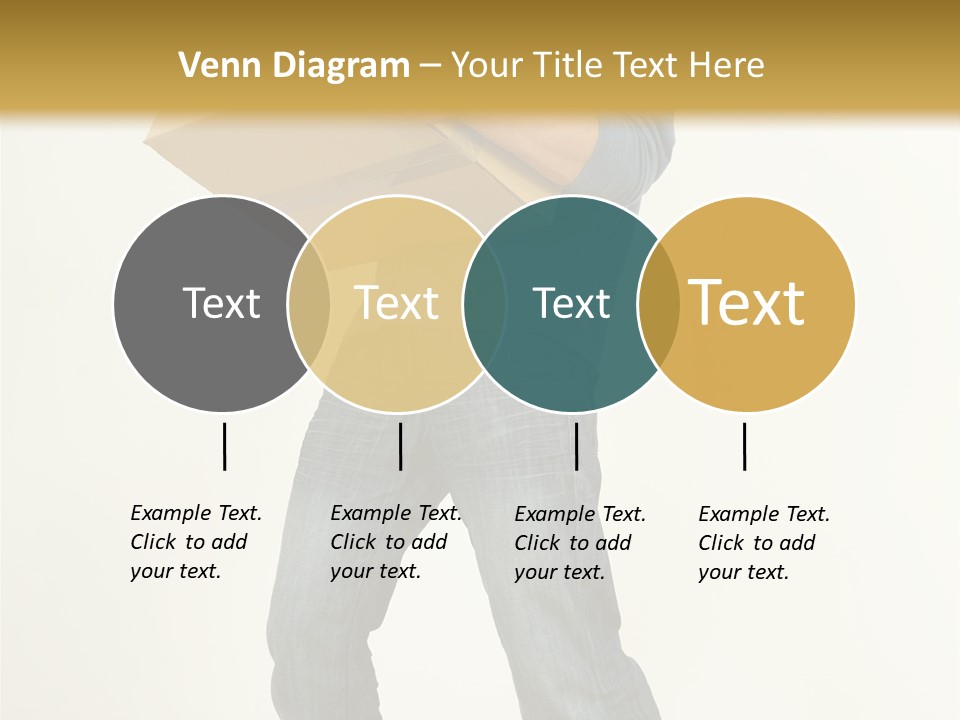 Tired Young Man Holding Cardboards. Looking At Camera. Gray Background, Whole Body PowerPoint Template