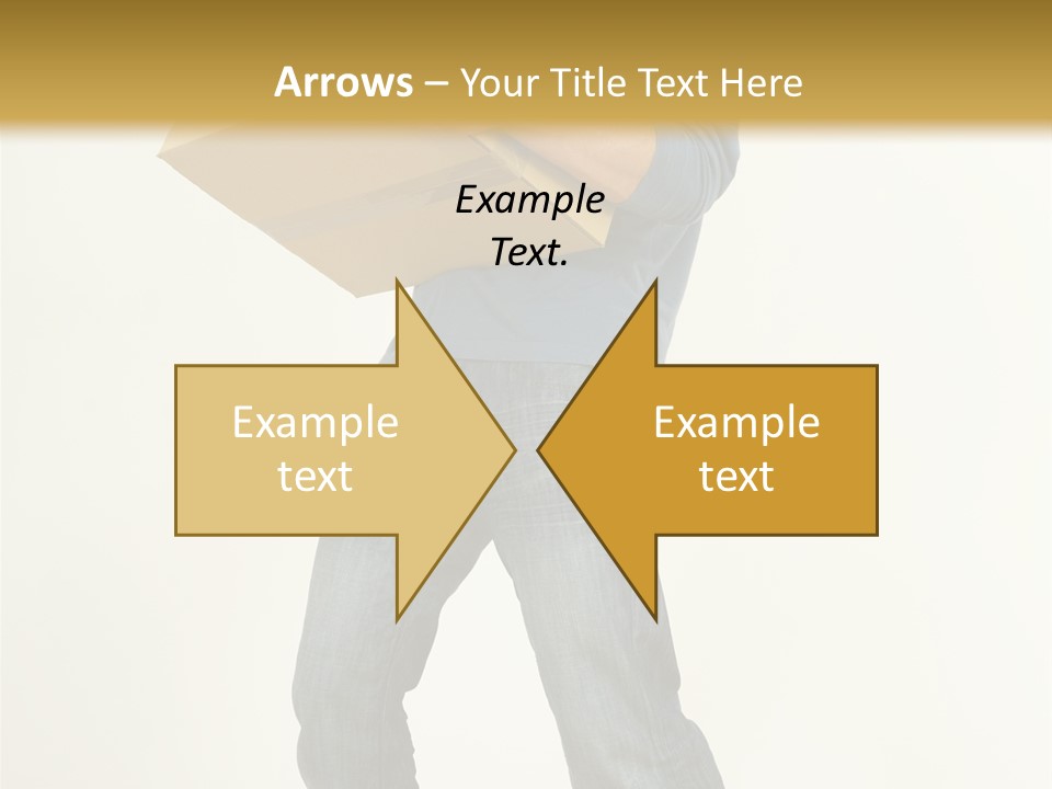 Tired Young Man Holding Cardboards. Looking At Camera. Gray Background, Whole Body PowerPoint Template