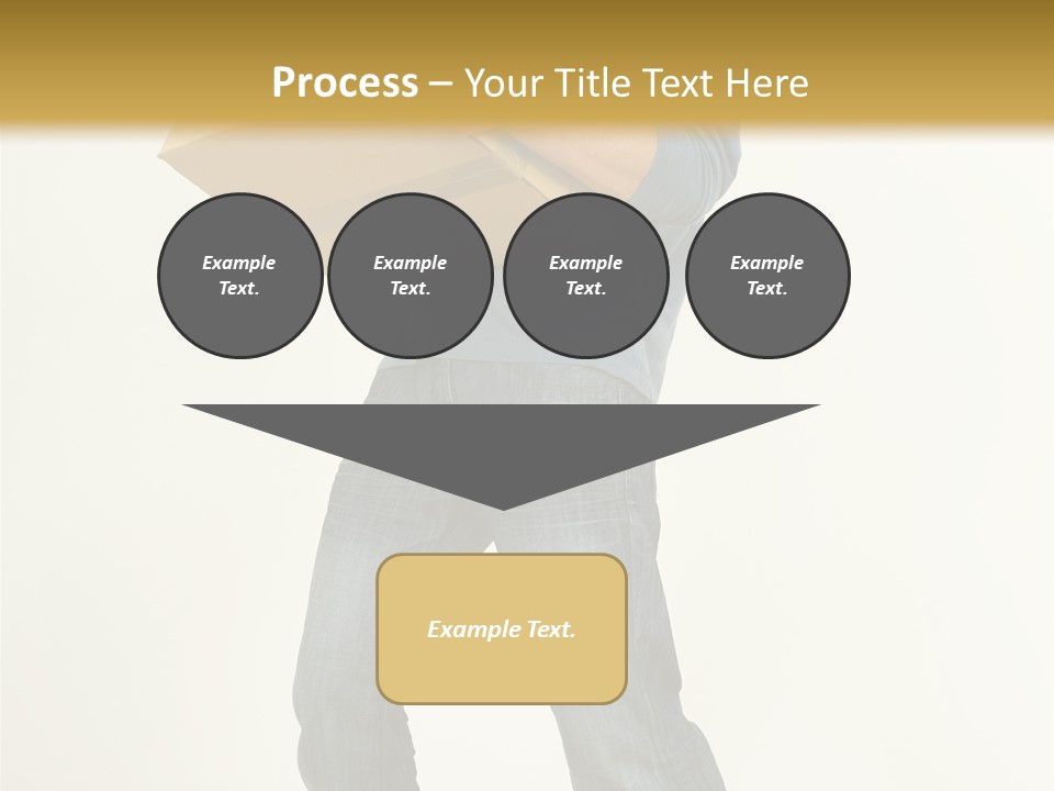 Tired Young Man Holding Cardboards. Looking At Camera. Gray Background, Whole Body PowerPoint Template