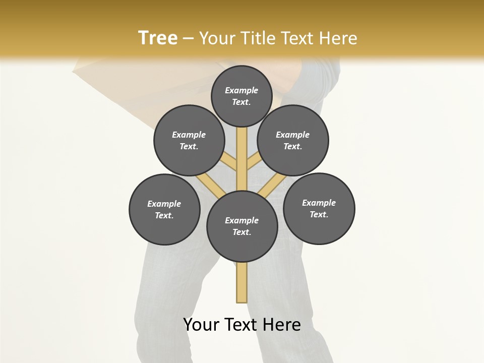 Tired Young Man Holding Cardboards. Looking At Camera. Gray Background, Whole Body PowerPoint Template