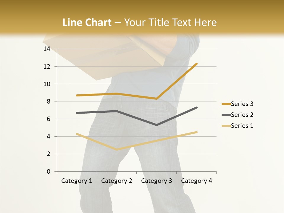 Tired Young Man Holding Cardboards. Looking At Camera. Gray Background, Whole Body PowerPoint Template