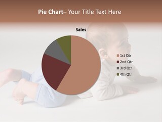 Isolated 6 Months Baby Crowls Up PowerPoint Template