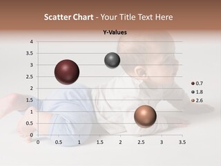 Isolated 6 Months Baby Crowls Up PowerPoint Template