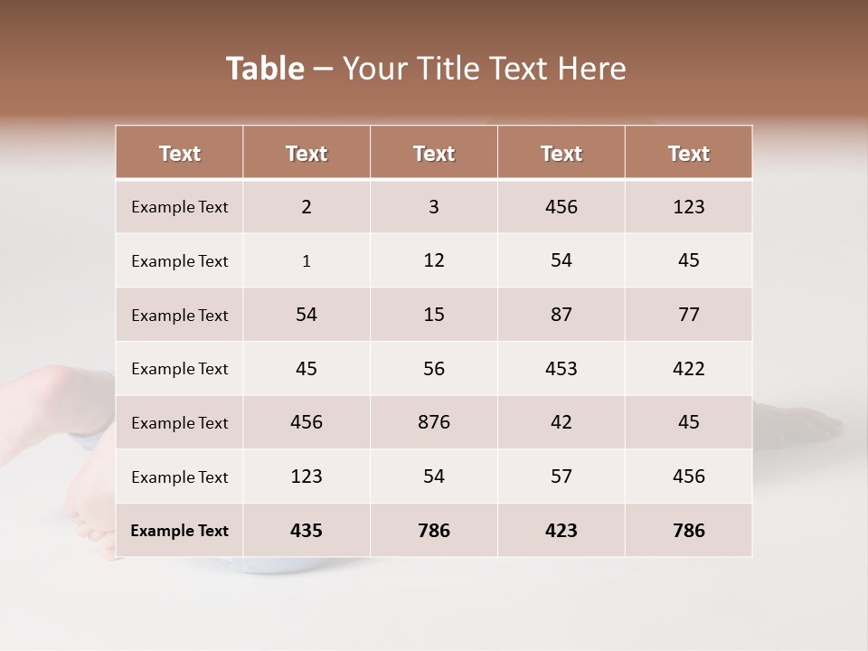 Isolated 6 Months Baby Crowls Up PowerPoint Template