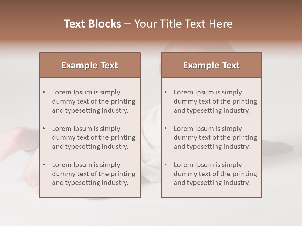 Isolated 6 Months Baby Crowls Up PowerPoint Template