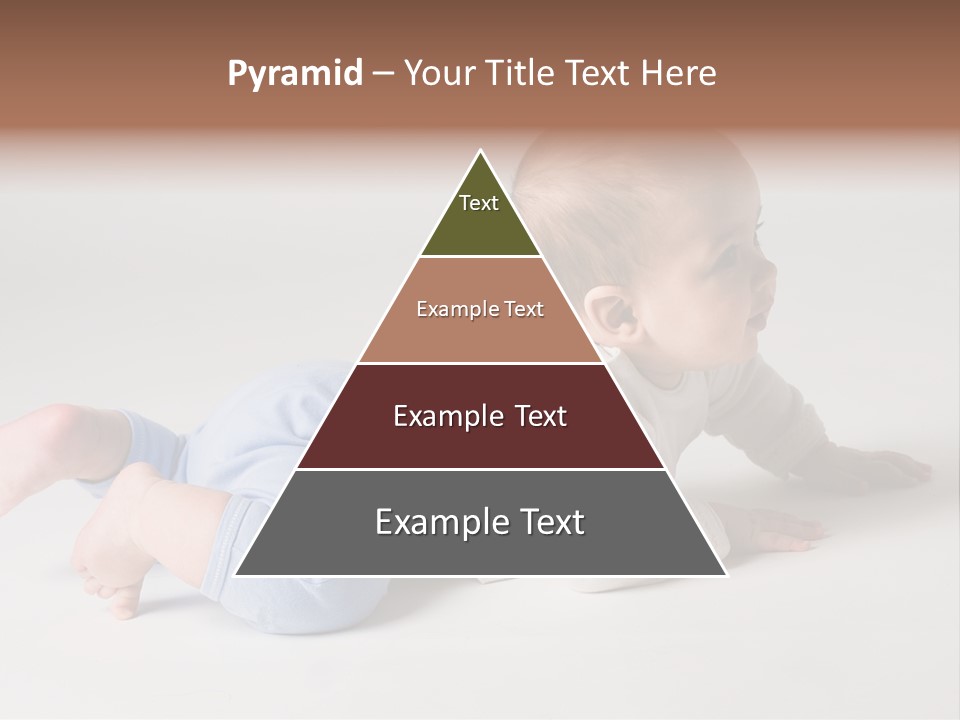 Isolated 6 Months Baby Crowls Up PowerPoint Template