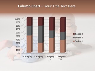 Isolated 6 Months Baby Crowls Up PowerPoint Template