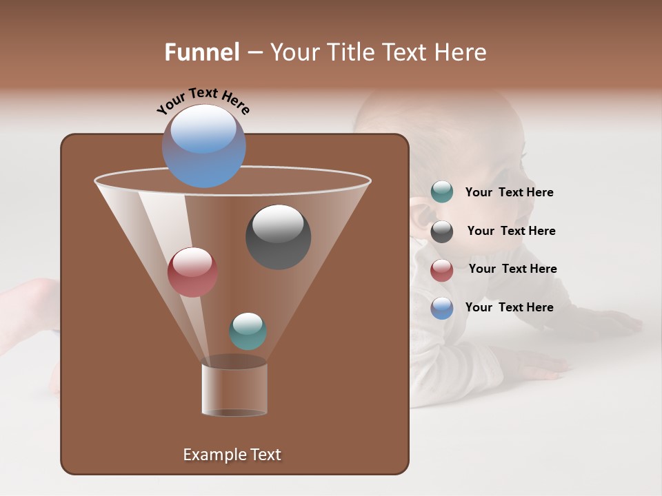 Isolated 6 Months Baby Crowls Up PowerPoint Template