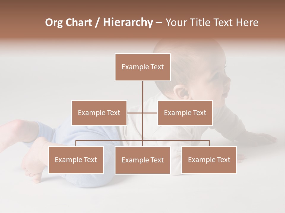 Isolated 6 Months Baby Crowls Up PowerPoint Template