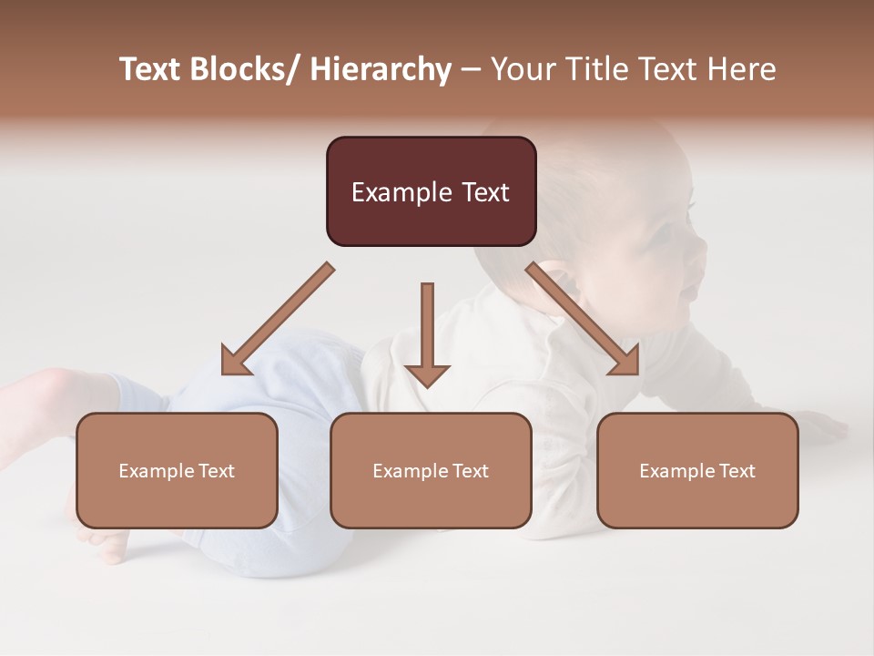 Isolated 6 Months Baby Crowls Up PowerPoint Template