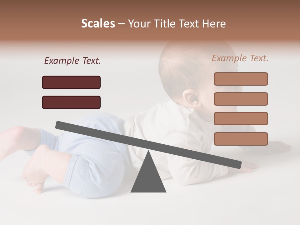 Isolated 6 Months Baby Crowls Up PowerPoint Template