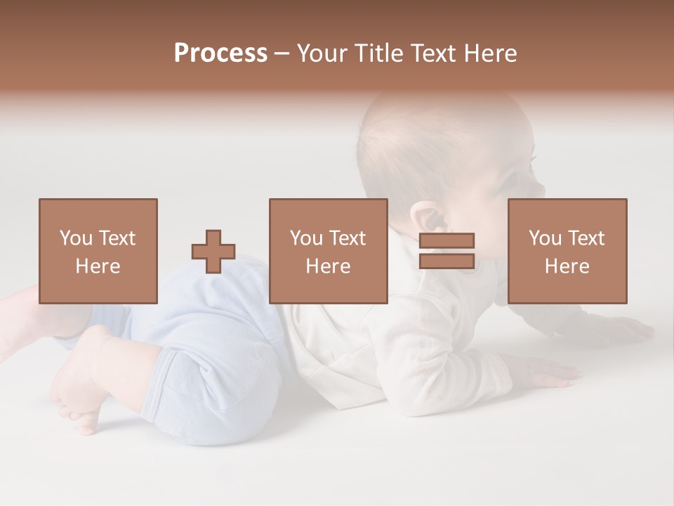 Isolated 6 Months Baby Crowls Up PowerPoint Template