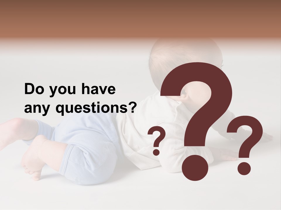 Isolated 6 Months Baby Crowls Up PowerPoint Template