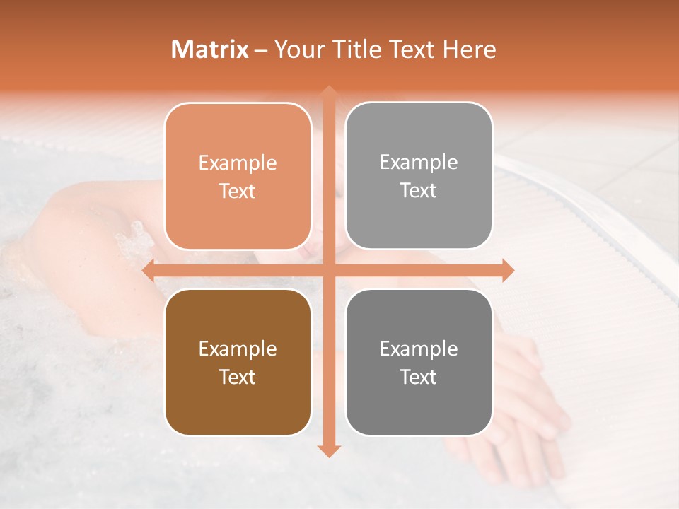 Pretty Blond Woman Relaxing In The Whirlpool PowerPoint Template