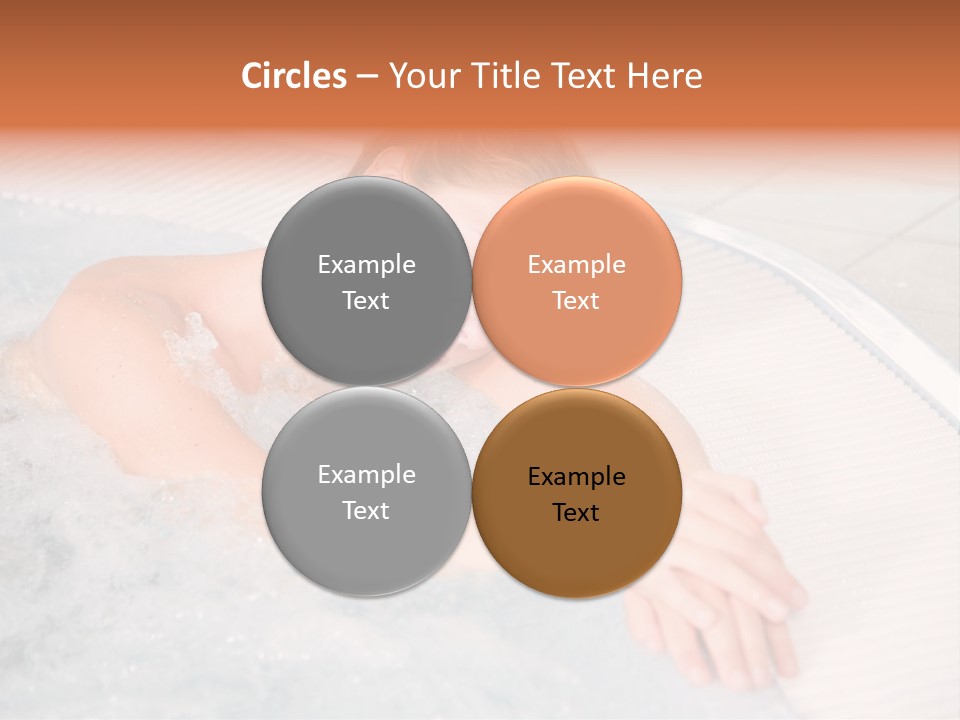 Pretty Blond Woman Relaxing In The Whirlpool PowerPoint Template