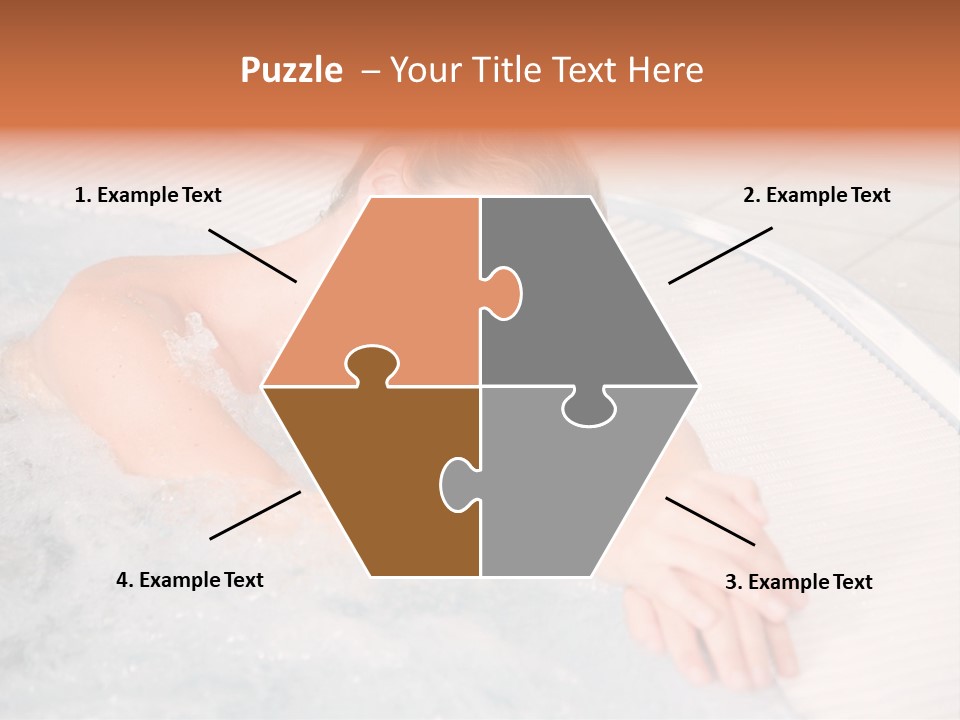 Pretty Blond Woman Relaxing In The Whirlpool PowerPoint Template