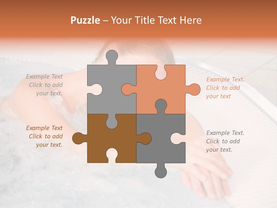 Pretty Blond Woman Relaxing In The Whirlpool PowerPoint Template