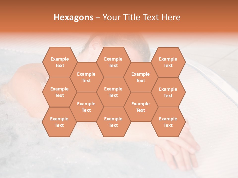 Pretty Blond Woman Relaxing In The Whirlpool PowerPoint Template