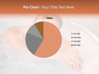 Pretty Blond Woman Relaxing In The Whirlpool PowerPoint Template