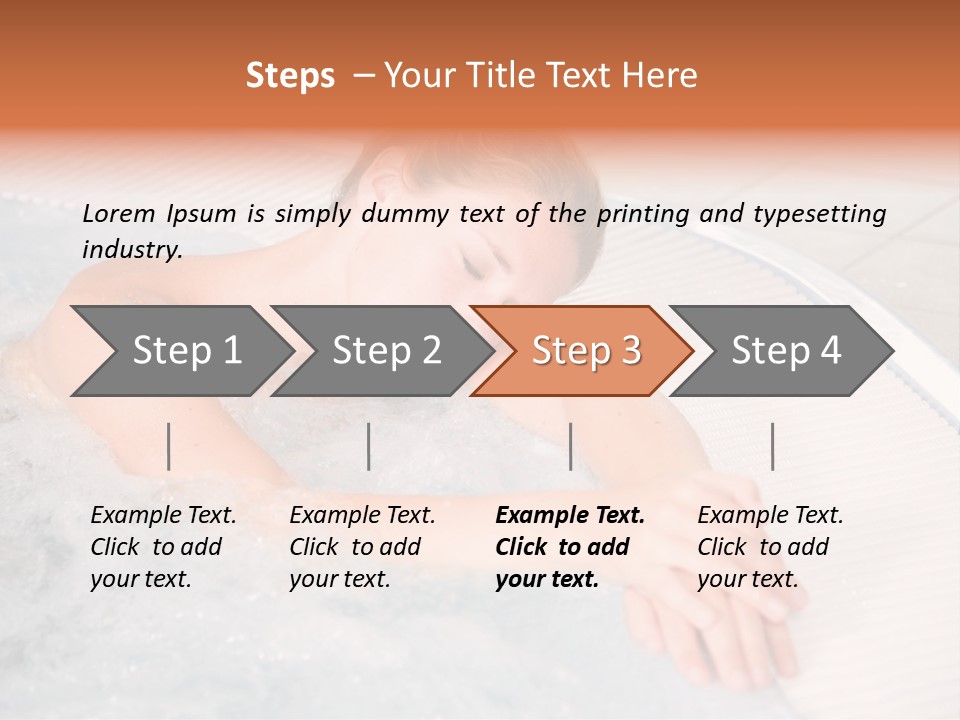 Pretty Blond Woman Relaxing In The Whirlpool PowerPoint Template