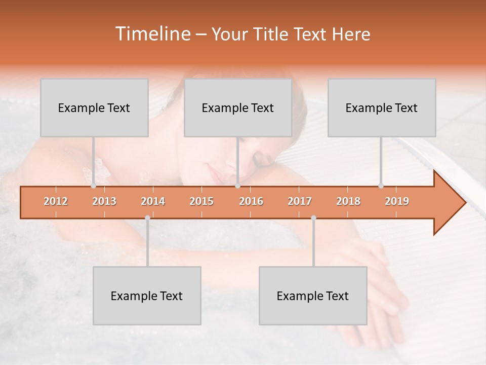 Pretty Blond Woman Relaxing In The Whirlpool PowerPoint Template