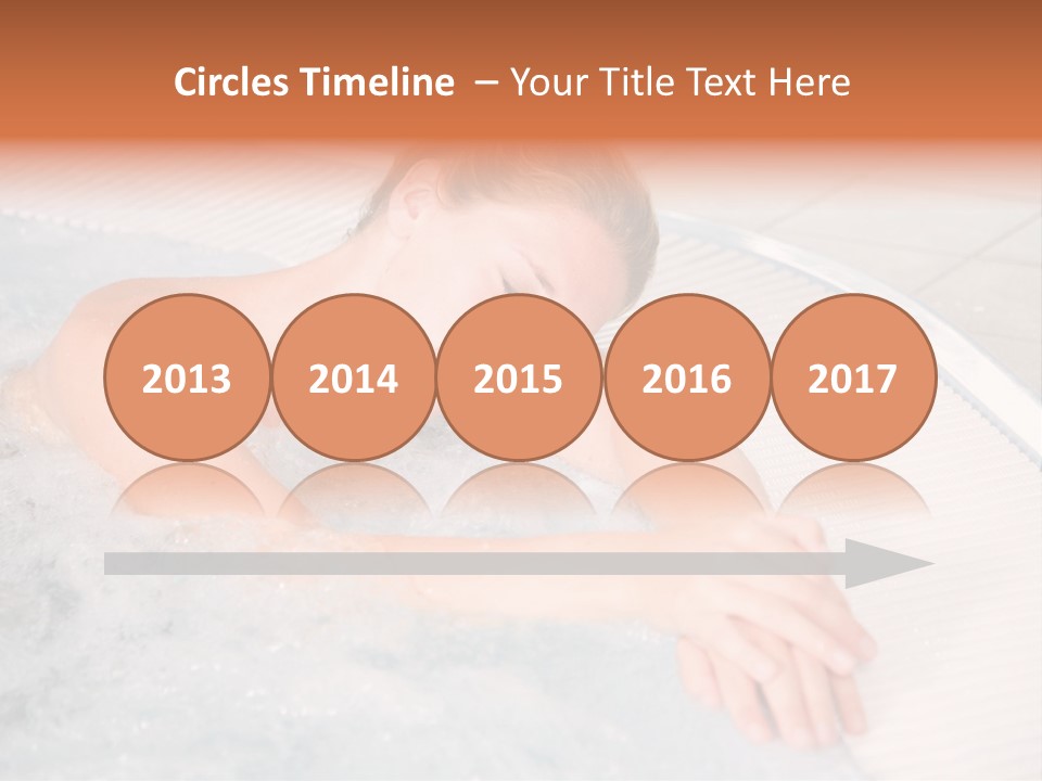 Pretty Blond Woman Relaxing In The Whirlpool PowerPoint Template