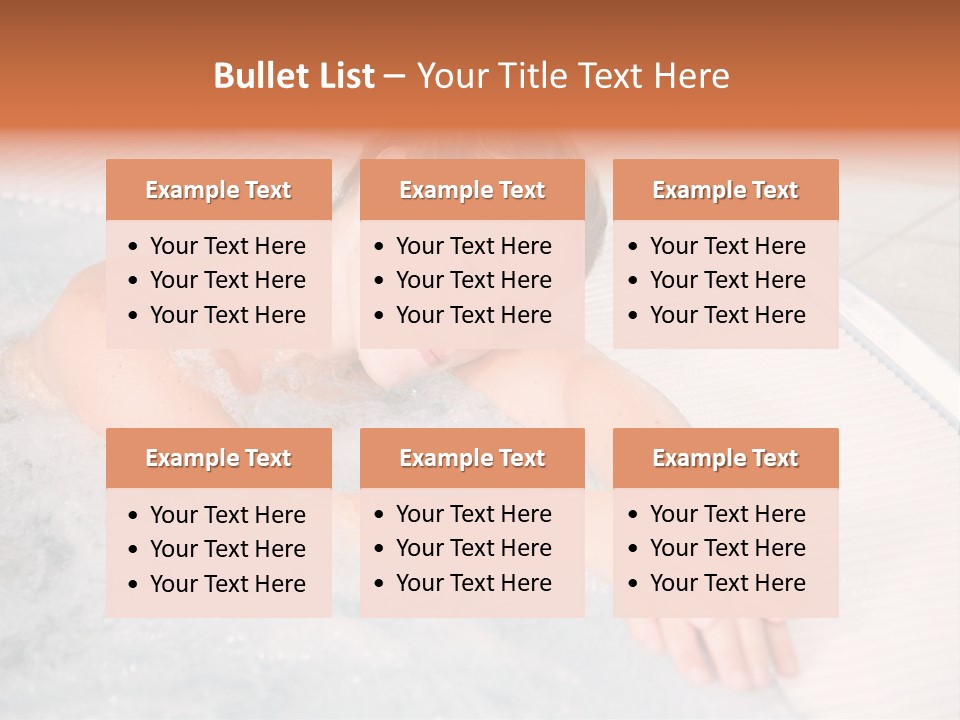 Pretty Blond Woman Relaxing In The Whirlpool PowerPoint Template