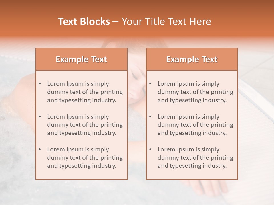 Pretty Blond Woman Relaxing In The Whirlpool PowerPoint Template