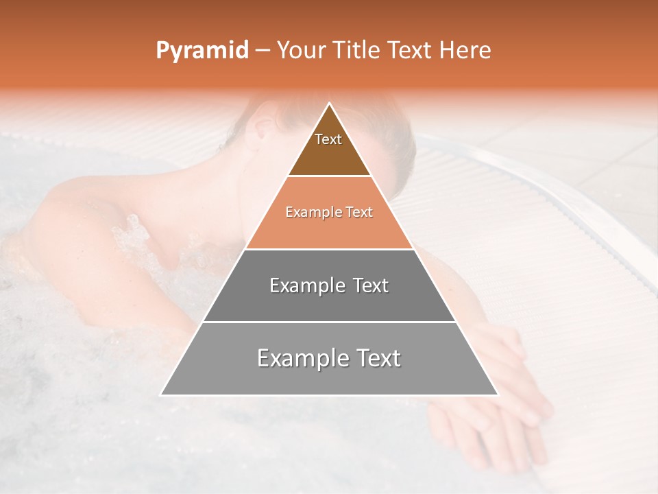 Pretty Blond Woman Relaxing In The Whirlpool PowerPoint Template