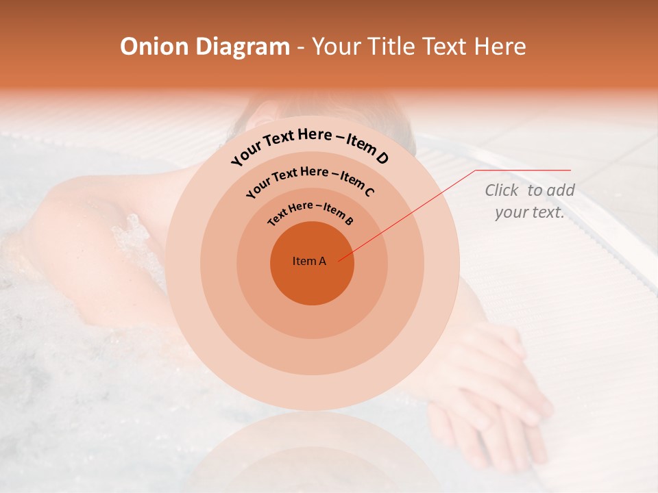 Pretty Blond Woman Relaxing In The Whirlpool PowerPoint Template