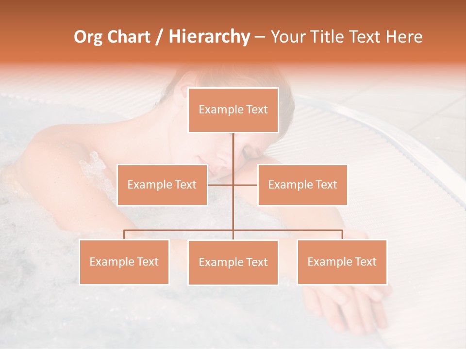 Pretty Blond Woman Relaxing In The Whirlpool PowerPoint Template