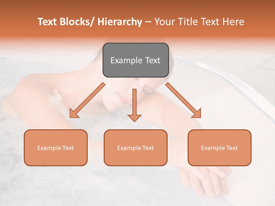 Pretty Blond Woman Relaxing In The Whirlpool PowerPoint Template