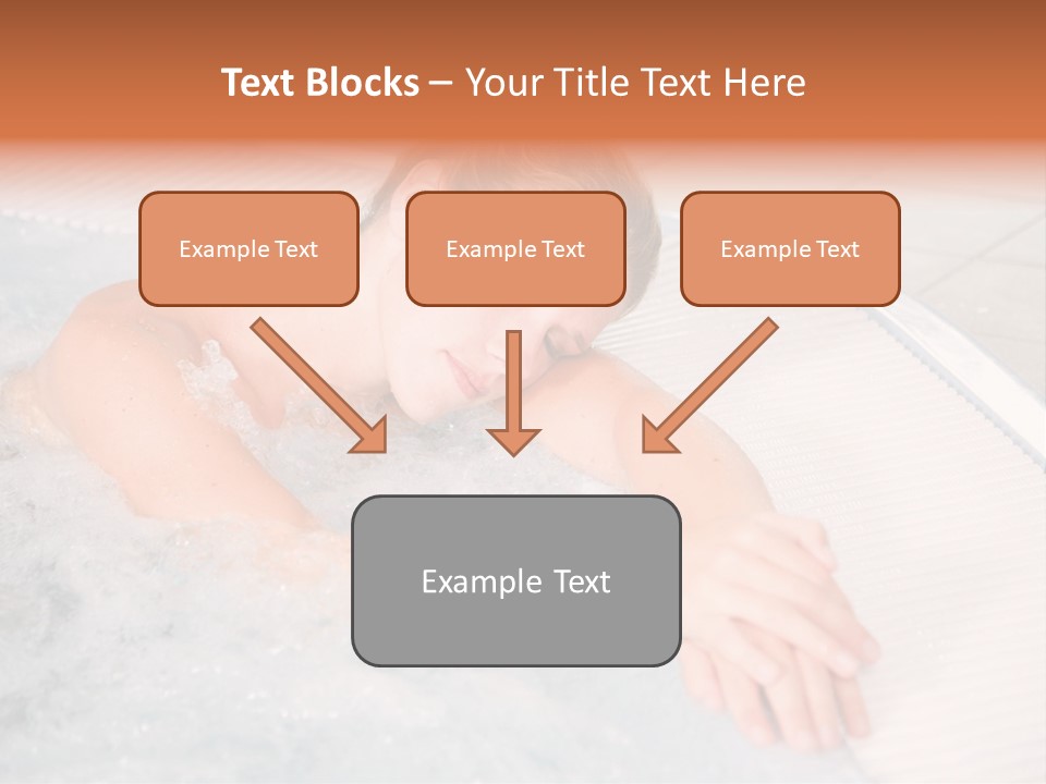 Pretty Blond Woman Relaxing In The Whirlpool PowerPoint Template