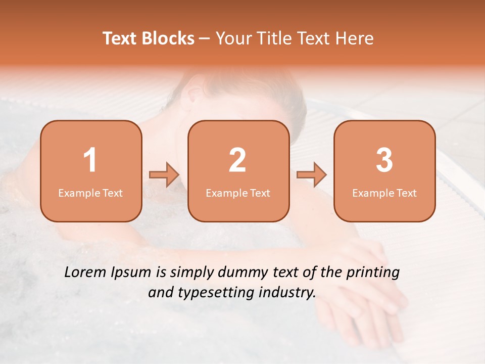 Pretty Blond Woman Relaxing In The Whirlpool PowerPoint Template