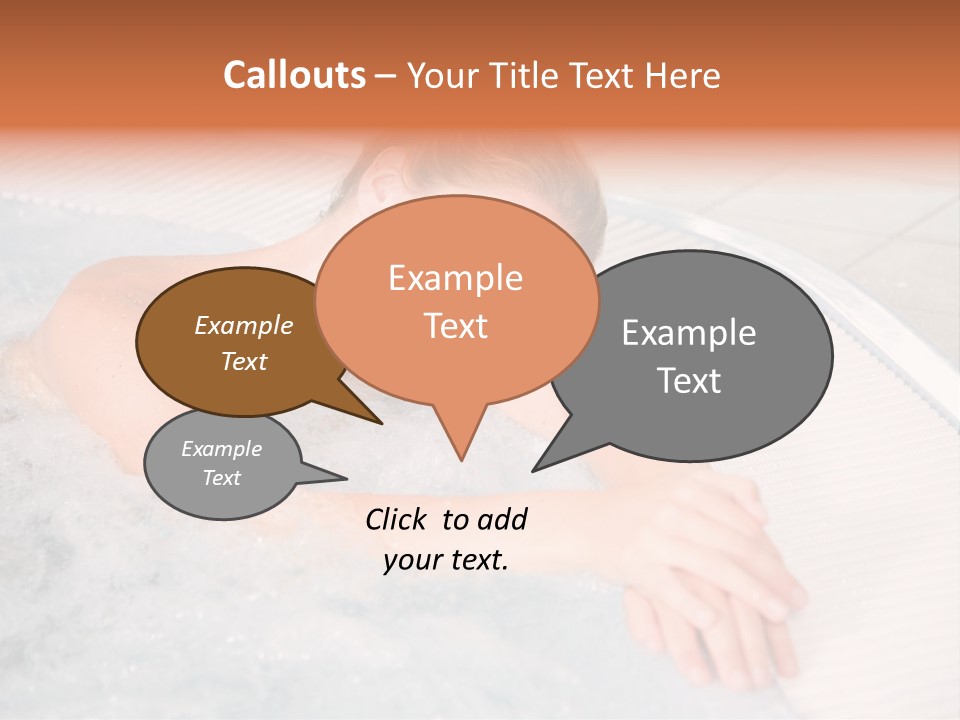 Pretty Blond Woman Relaxing In The Whirlpool PowerPoint Template