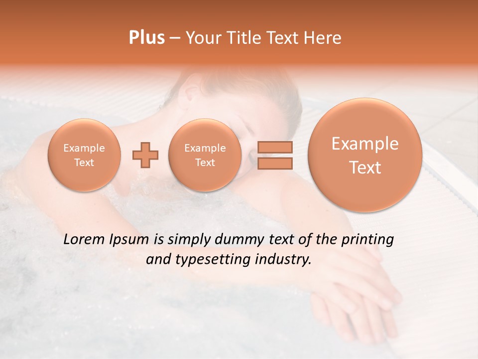 Pretty Blond Woman Relaxing In The Whirlpool PowerPoint Template