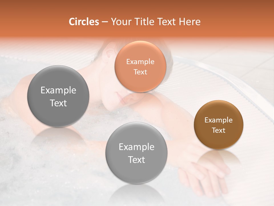 Pretty Blond Woman Relaxing In The Whirlpool PowerPoint Template