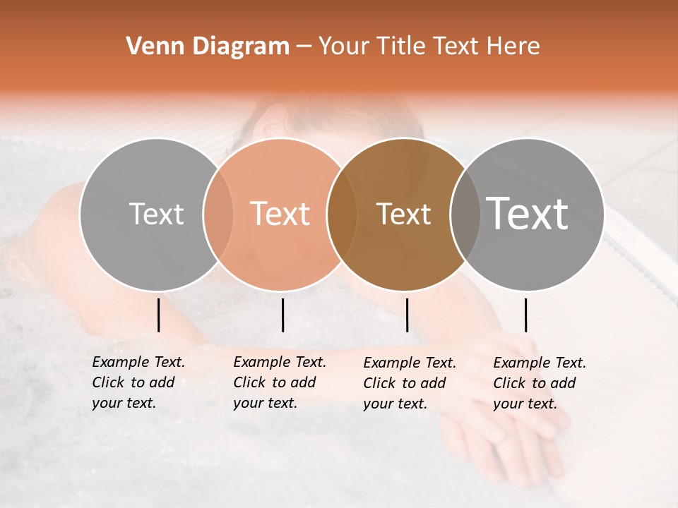 Pretty Blond Woman Relaxing In The Whirlpool PowerPoint Template