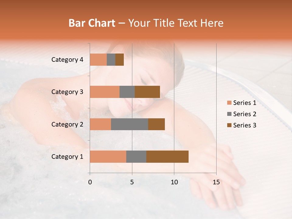 Pretty Blond Woman Relaxing In The Whirlpool PowerPoint Template