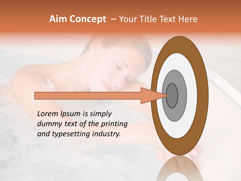 Pretty Blond Woman Relaxing In The Whirlpool PowerPoint Template