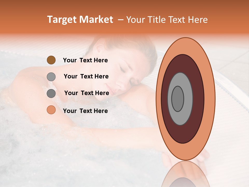 Pretty Blond Woman Relaxing In The Whirlpool PowerPoint Template