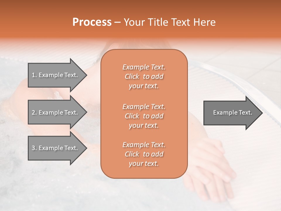 Pretty Blond Woman Relaxing In The Whirlpool PowerPoint Template