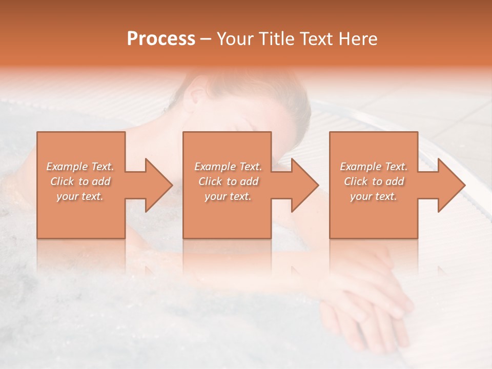 Pretty Blond Woman Relaxing In The Whirlpool PowerPoint Template