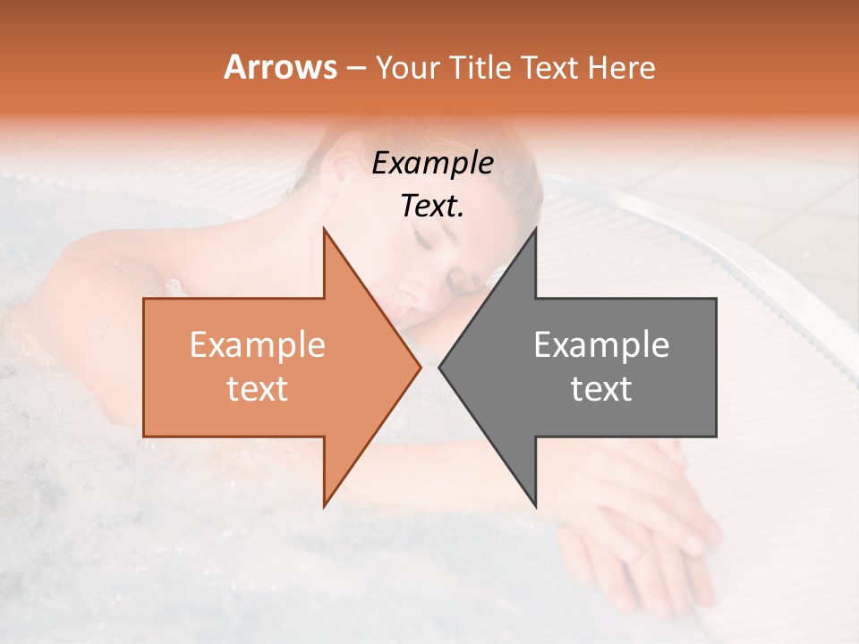 Pretty Blond Woman Relaxing In The Whirlpool PowerPoint Template