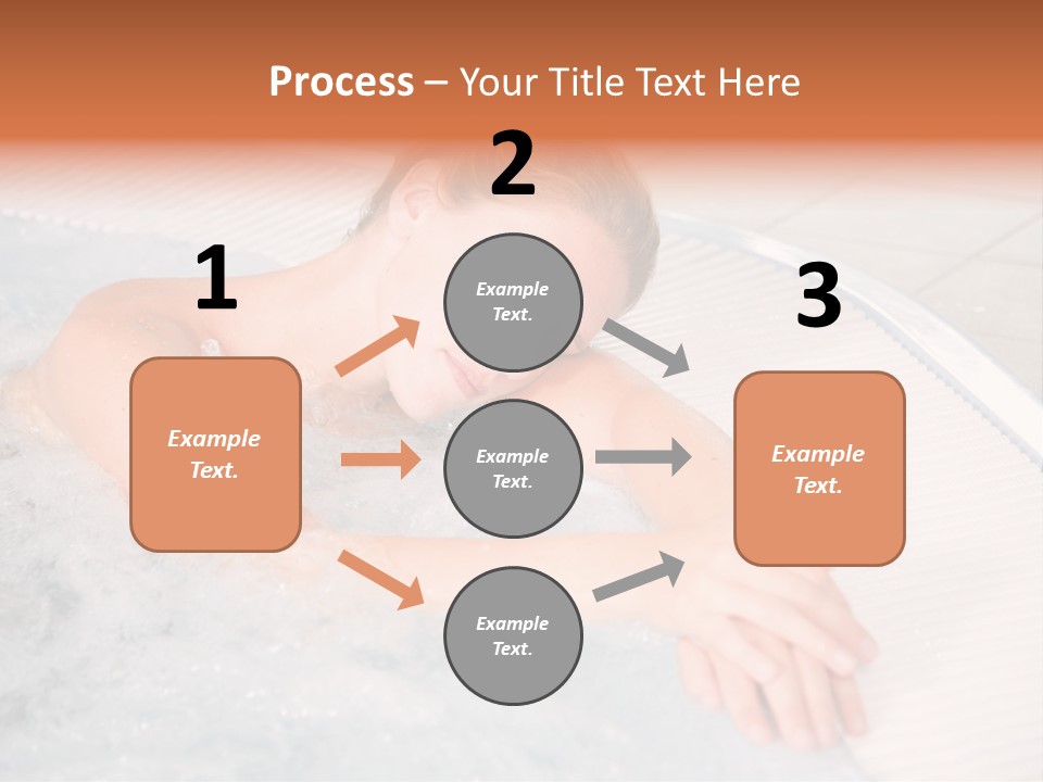 Pretty Blond Woman Relaxing In The Whirlpool PowerPoint Template