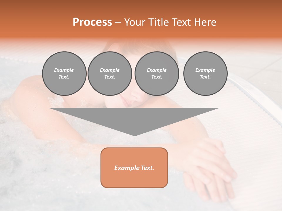 Pretty Blond Woman Relaxing In The Whirlpool PowerPoint Template