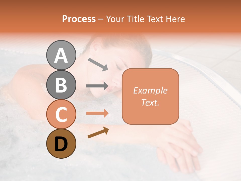 Pretty Blond Woman Relaxing In The Whirlpool PowerPoint Template