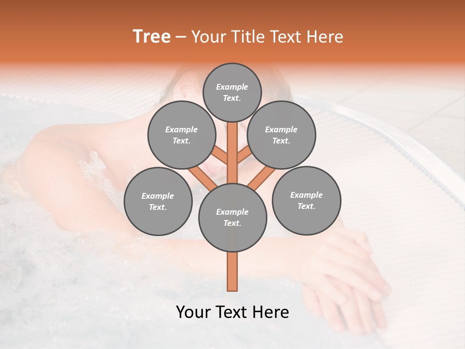 Pretty Blond Woman Relaxing In The Whirlpool PowerPoint Template